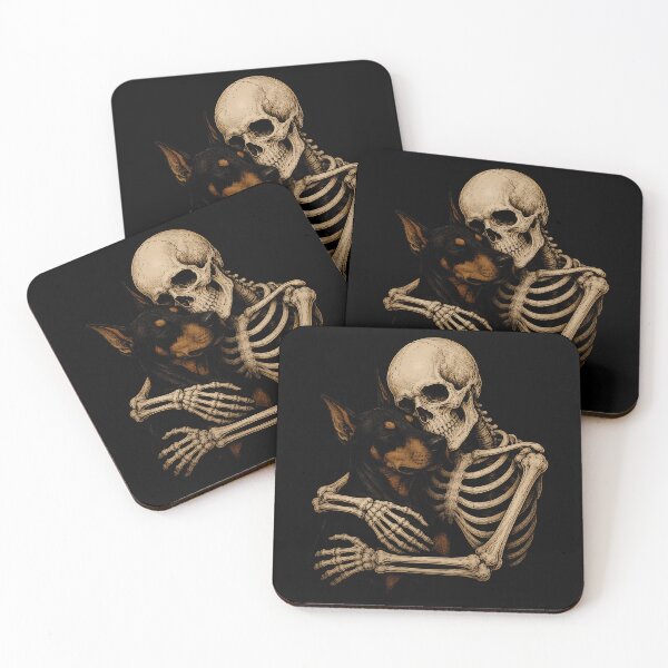 Item preview, Skeleton embracing a dog design for pet lovers halloween designed and sold by rafaeltto.