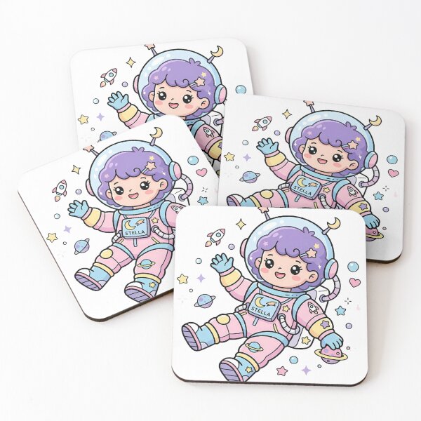 Item preview, Stella the Astronaut Floating in Space - Kawaii Chibi designed and sold by fuhadislam.