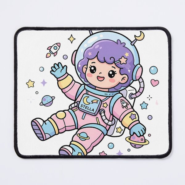 Item preview, Stella the Astronaut Floating in Space - Kawaii Chibi designed and sold by fuhadislam.