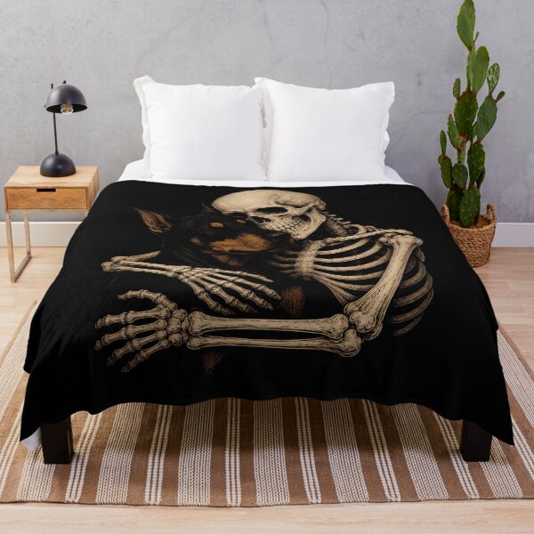 Item preview, Skeleton embracing a dog design for pet lovers halloween designed and sold by rafaeltto.