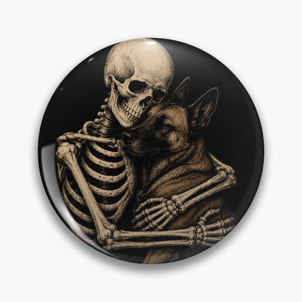 Item preview, Skeleton and Dog Embrace Illustration Halloween designed and sold by rafaeltto.
