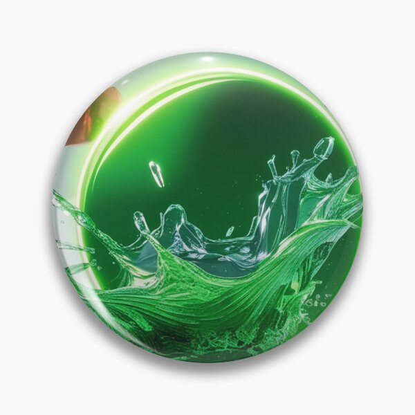 Item preview, Neon Green Water Splash with Floating Crystal Gems. designed and sold by fbtrisha.