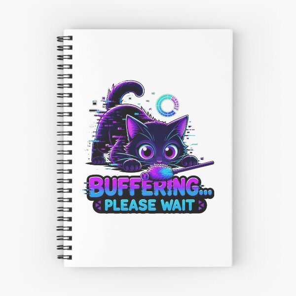 Item preview, Glitch Cat Buffering Please Wait Sticker designed and sold by Cat Meme Fund.