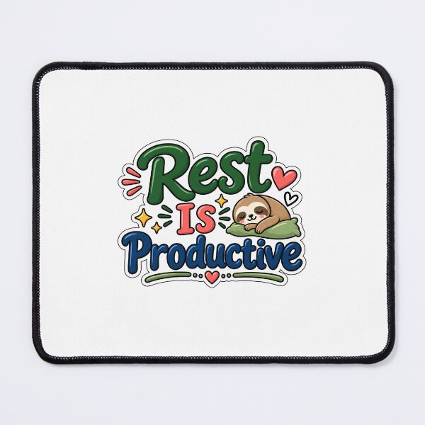 Item preview, Rest Is Productive | Cute Sloth Self-Care Sticker designed and sold by Ricomin.