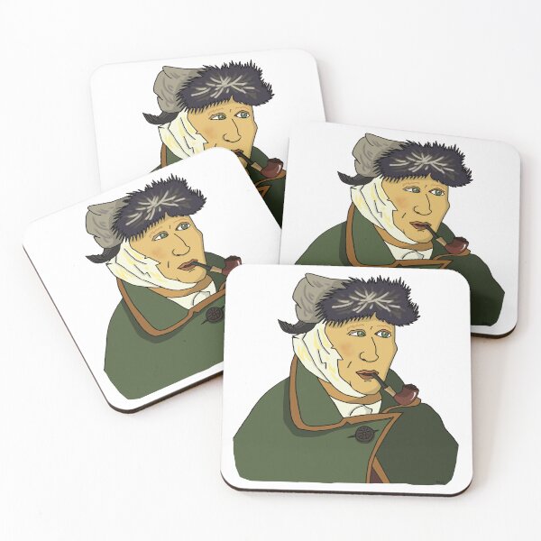 Item preview, Van Gogh Bandaged Ear Sticker | Funny Art History Meme Sticker designed and sold by MyxaART.