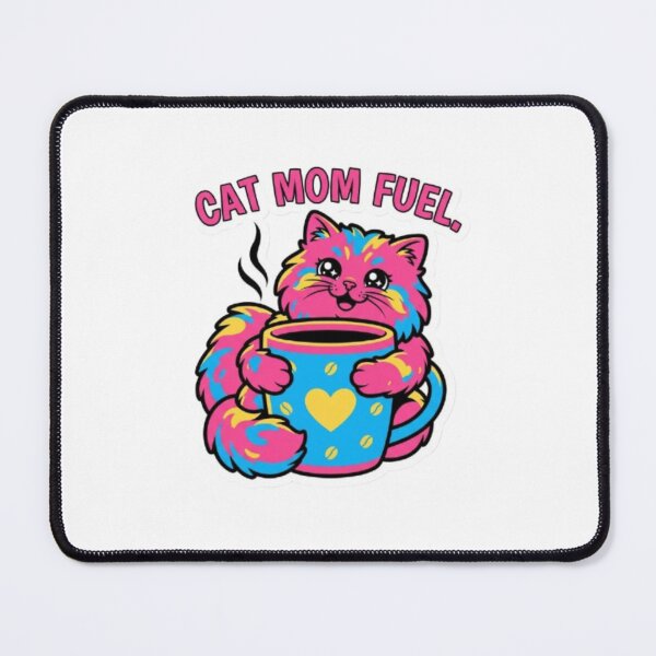 Item preview, Cat Mom Fuel Cute Colorful Cat Coffee Art designed and sold by DailySparks.