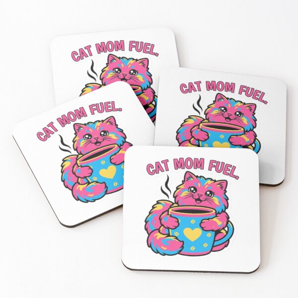 Item preview, Cat Mom Fuel Cute Colorful Cat Coffee Art designed and sold by DailySparks.