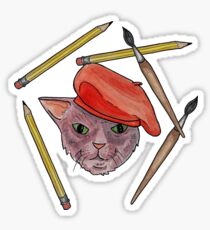 Arty Cat Sticker