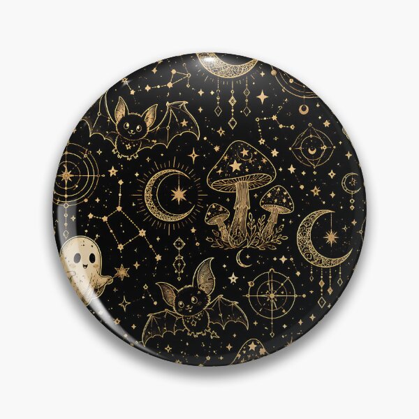 Item preview, Elegant Gold Celestial Ghost Geometric Pattern designed and sold by Thai Vibe Studio.