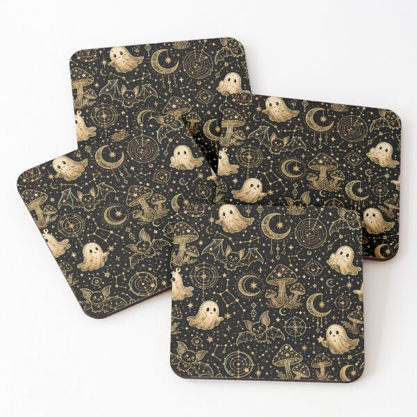 Item preview, Elegant Gold Celestial Ghost Geometric Pattern designed and sold by Thai Vibe Studio.