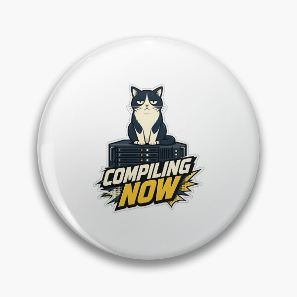Item preview, Compiling Now Grumpy Cat Tech Server Sticker designed and sold by Cat Meme Fund.