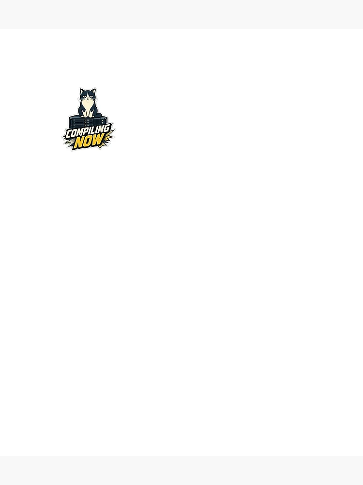 Thumbnail 3 of 3, Backpack, Compiling Now Grumpy Cat Tech Server Sticker designed and sold by Cat Meme Fund.