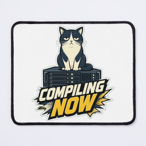 Item preview, Compiling Now Grumpy Cat Tech Server Sticker designed and sold by Cat Meme Fund.
