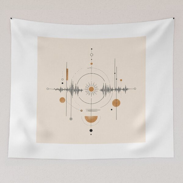 Item preview, Abstract Soundwave Geometric Art designed and sold by VYBORA Studio.