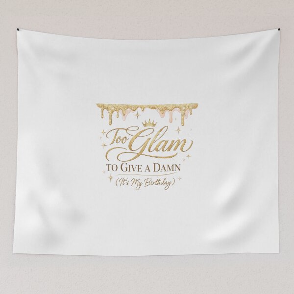 Item preview, Too Glam to Give a Damn | Funny Positive Attitude Typography T-Shirt designed and sold by rushaib.