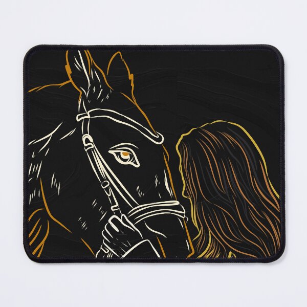 Item preview, Girl with horse artwork designed and sold by CanvasCharmHub.