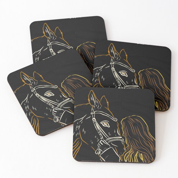 Item preview, Girl with horse artwork  designed and sold by CanvasCharmHub.
