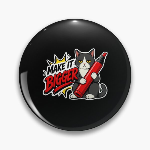 Item preview, Funny Cat Make It Bigger Red Marker Meme Sticker designed and sold by Cat Meme Fund.