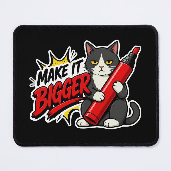 Item preview, Funny Cat Make It Bigger Red Marker Meme Sticker designed and sold by Cat Meme Fund.
