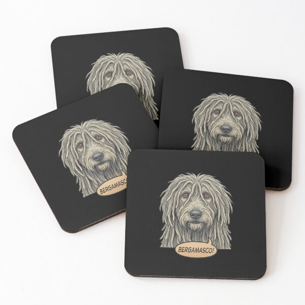 Item preview, Retro Vintage Comic Bergamasco Art – Cute Sheepdog designed and sold by Pfotenfaden.