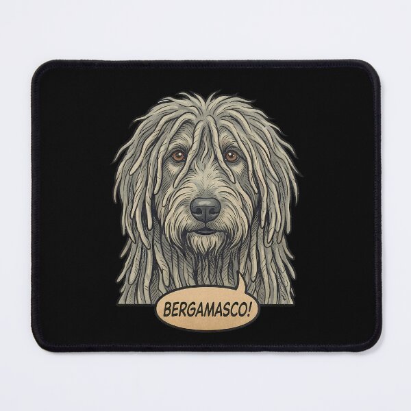 Item preview, Retro Vintage Comic Bergamasco Art – Cute Sheepdog designed and sold by Pfotenfaden.
