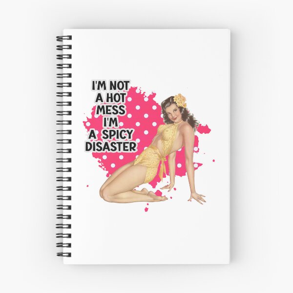 Item preview, I'm Not A Hot Mess I'm A Spicy Disaster Retro Housewife Humor designed and sold by adriana-holmes.