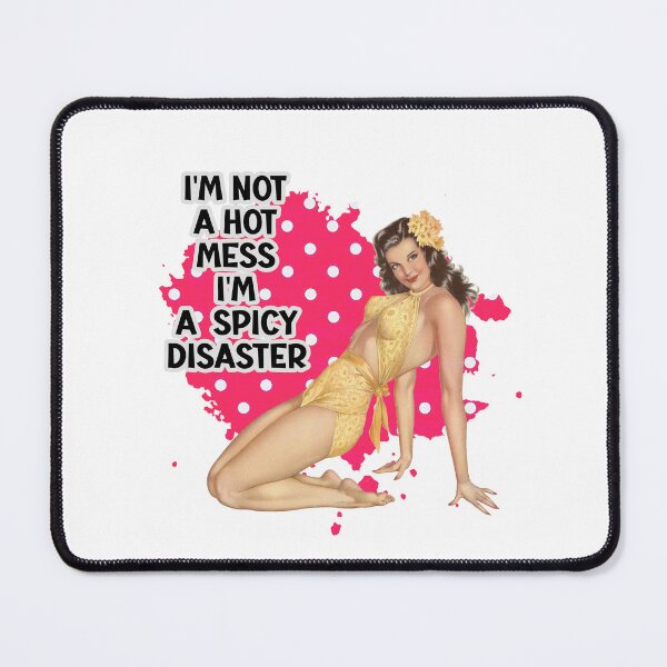 Item preview, I'm Not A Hot Mess I'm A Spicy Disaster Retro Housewife Humor designed and sold by adriana-holmes.