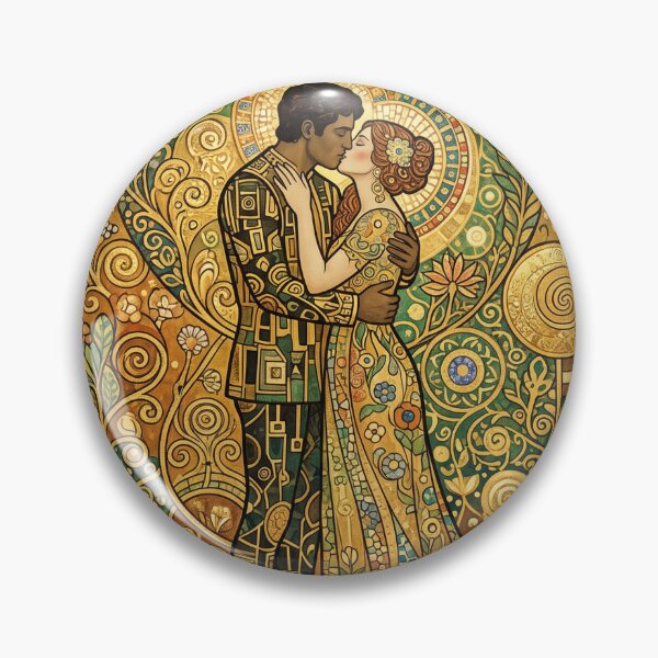 Item preview, VI The Lovers Tarot Card Gold Mosaic Art Nouveau Aesthetic designed and sold by Ada’s Mystic Atelier .