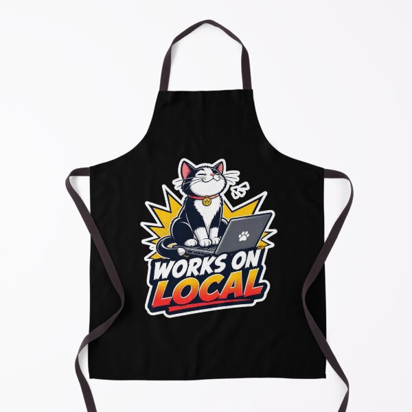 Item preview, Works On Local Cat Developer Programmer Sticker designed and sold by Cat Meme Fund.