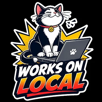 Artwork thumbnail, Works On Local Cat Developer Programmer Sticker by Cat Meme Fund