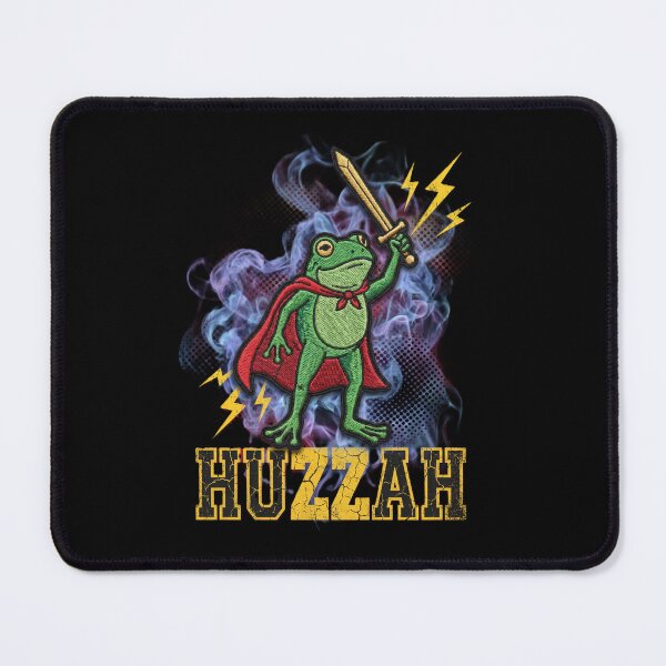Item preview, Huzzah Frog - Y2K Embroidery Patch Style Art designed and sold by ZUVLEX.