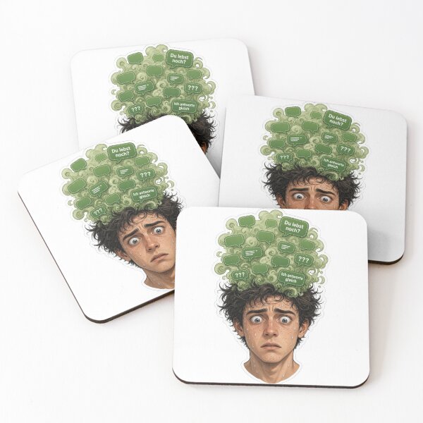 Item preview, WhatsApp chaos again with the "I'll reply right away" message. designed and sold by design-rebell.