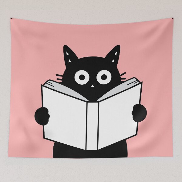 Item preview, Bookworm Meow designed and sold by DibujandoPorfa.