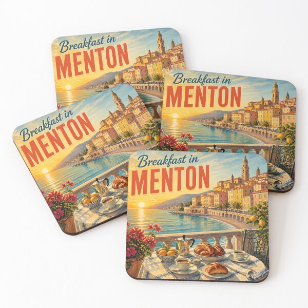Item preview, Menton, France at Breakfast - Travel Destinations designed and sold by LSVart.