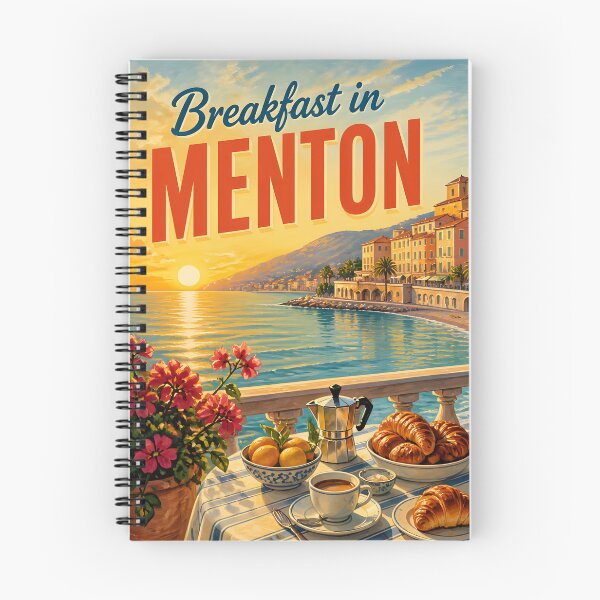 Item preview, Menton, France at Breakfast - Travel Destinations designed and sold by LSVart.