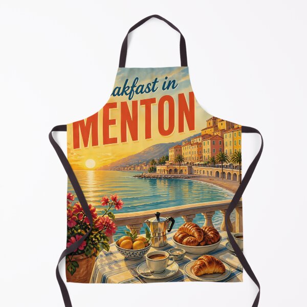 Item preview, Menton, France at Breakfast - Travel Destinations designed and sold by LSVart.