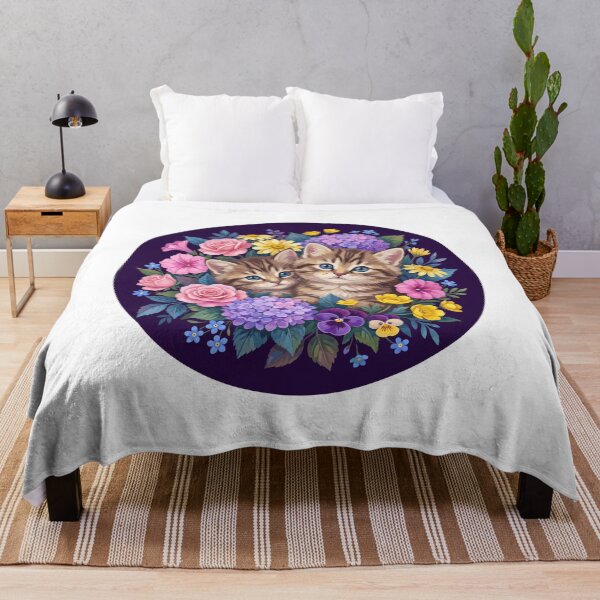 Item preview, Cute Kittens Flowers Cat Lover designed and sold by Doodleoub.
