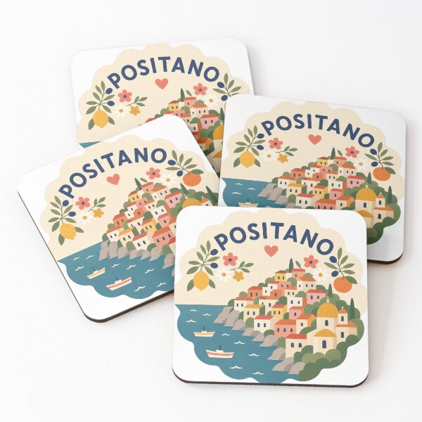 Item preview, Positano Italy Travel Souvenir Modern Folk Art designed and sold by VisualArtsOasis.