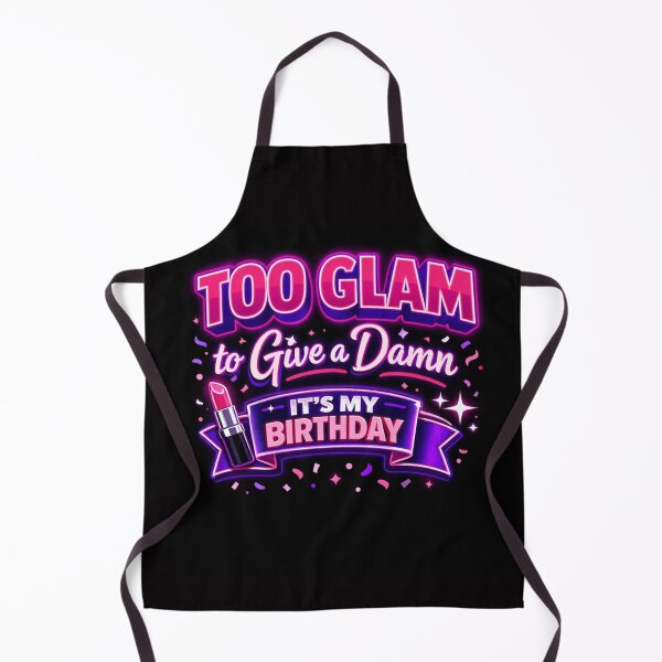 Item preview, Too Glam to Give a Damn | Funny Positive Attitude Typography T-Shirt designed and sold by rushaib.