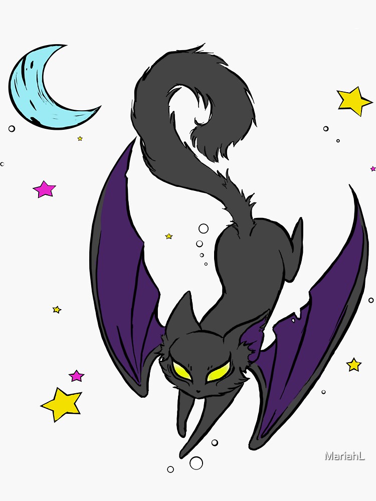 Cat Bat Patron Postcard July 2018 by MariahL