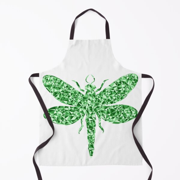 Item preview, Dragonfly Green Triangular Mosaic Silhouette Design designed and sold by DymondDesigns.
