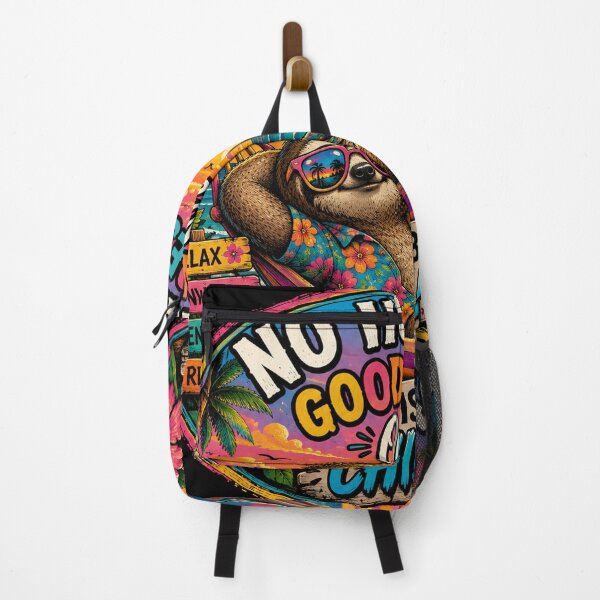 Item preview, No Hurries Good Vibes Only – Colorful Chill Sloth designed and sold by Molli98.
