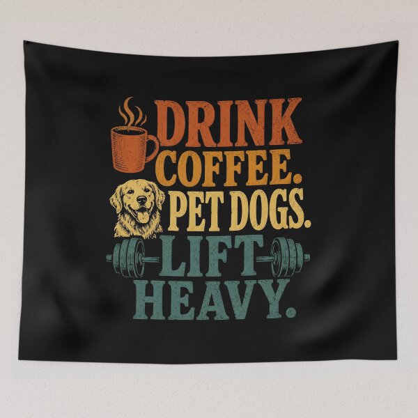 Item preview, Drink Coffee Pet Dogs Lift Heavy designed and sold by CelidaBonde.