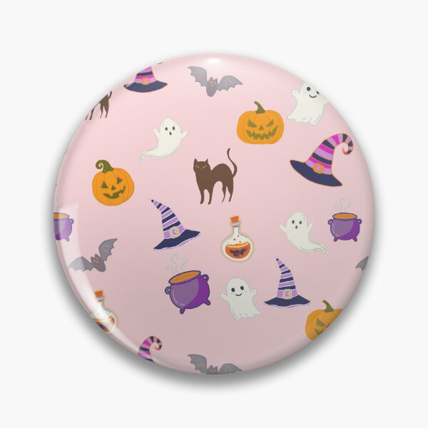 Item preview, Cute Pink Halloween Seamless Pattern - Spooky Season Ghosts & Pumpkins designed and sold by Potattoo.