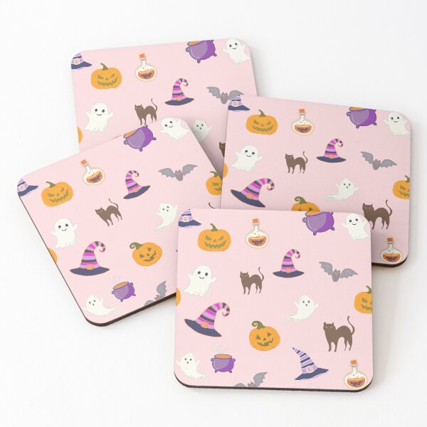 Item preview, Cute Pink Halloween Seamless Pattern - Spooky Season Ghosts & Pumpkins designed and sold by Potattoo.