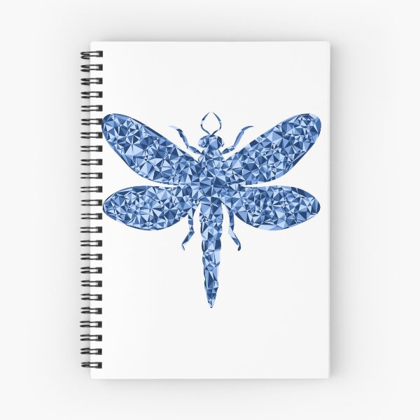 Item preview, Dragonfly Blue Triangular Mosaic Silhouette Design designed and sold by DymondDesigns.