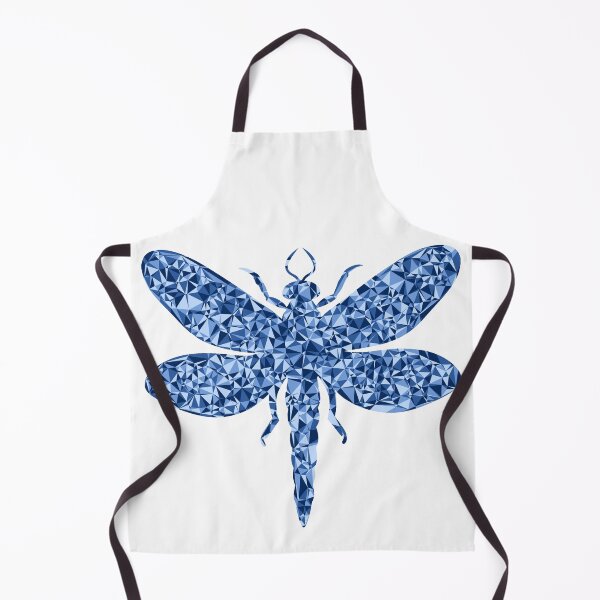 Item preview, Dragonfly Blue Triangular Mosaic Silhouette Design designed and sold by DymondDesigns.