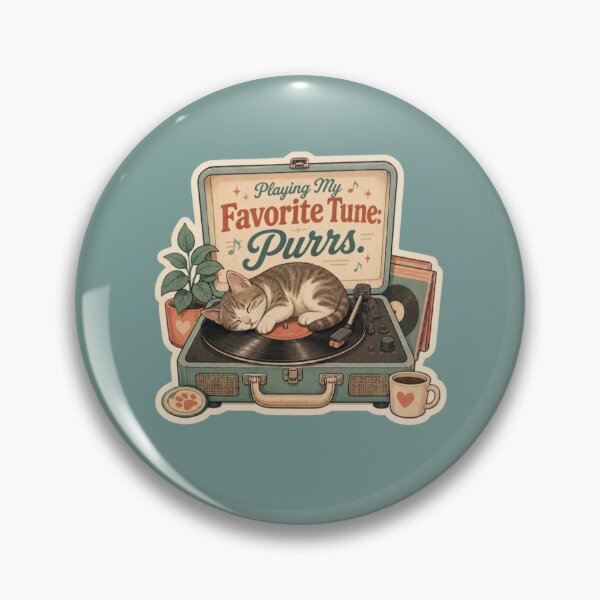 Item preview, Playing My Favorite Tune – Purrs & Vinyl Cat designed and sold by Safe Haven Pets.