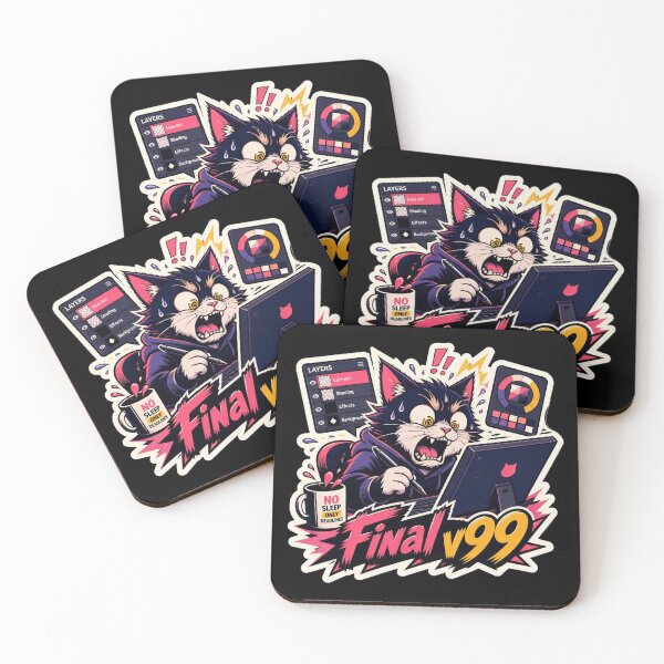 Item preview, Stressed Digital Artist Cat Meme Sticker designed and sold by Cat Meme Fund.