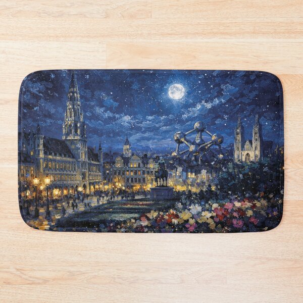 Item preview, Brussels by night painting – A Beautiful City in Belgium. designed and sold by GalleryKauffeld.
